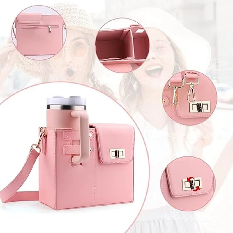 Bolsa Feminina Porta Copos Estilo Maleta Bruges