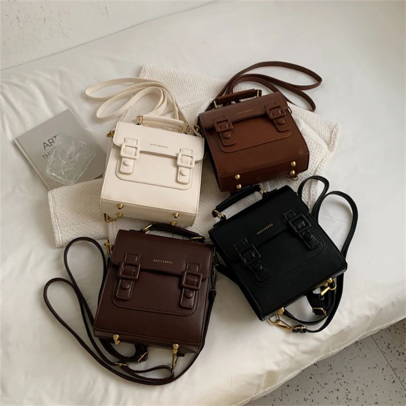 Mochila e Bolsa de Ombro Versátil Feminina Pequena Viena