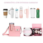 Bolsa Feminina Porta Copos Estilo Maleta Bruges