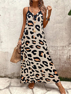 Vestido Longo Casual Animal Print