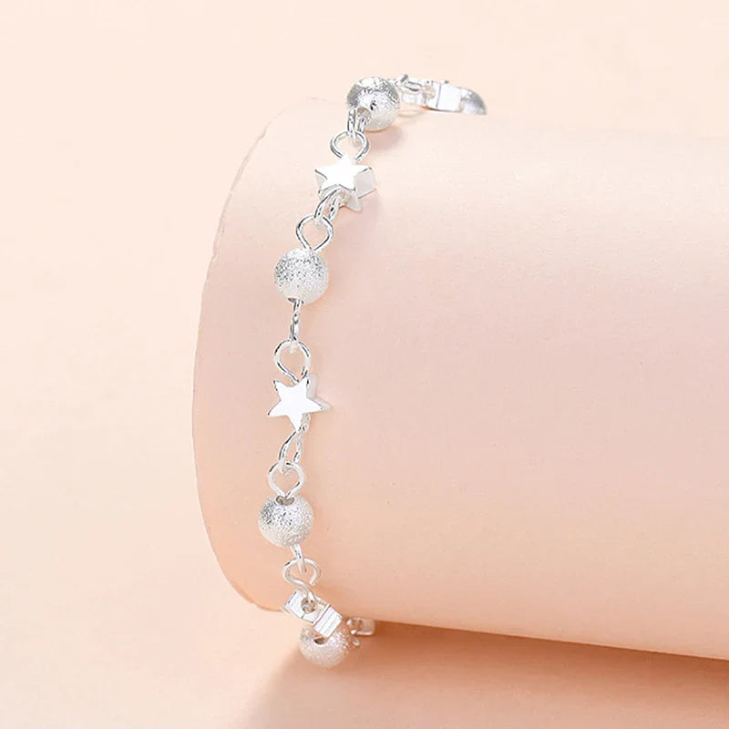 Pulseira Prata Esterlina 925 com Estrelas