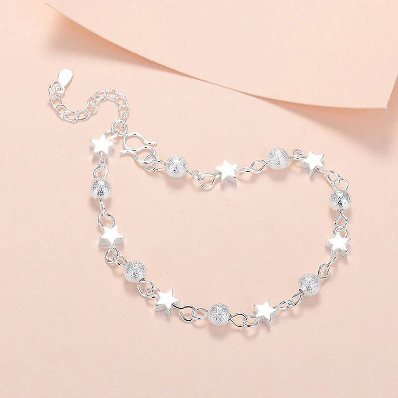 Pulseira Prata Esterlina 925 com Estrelas