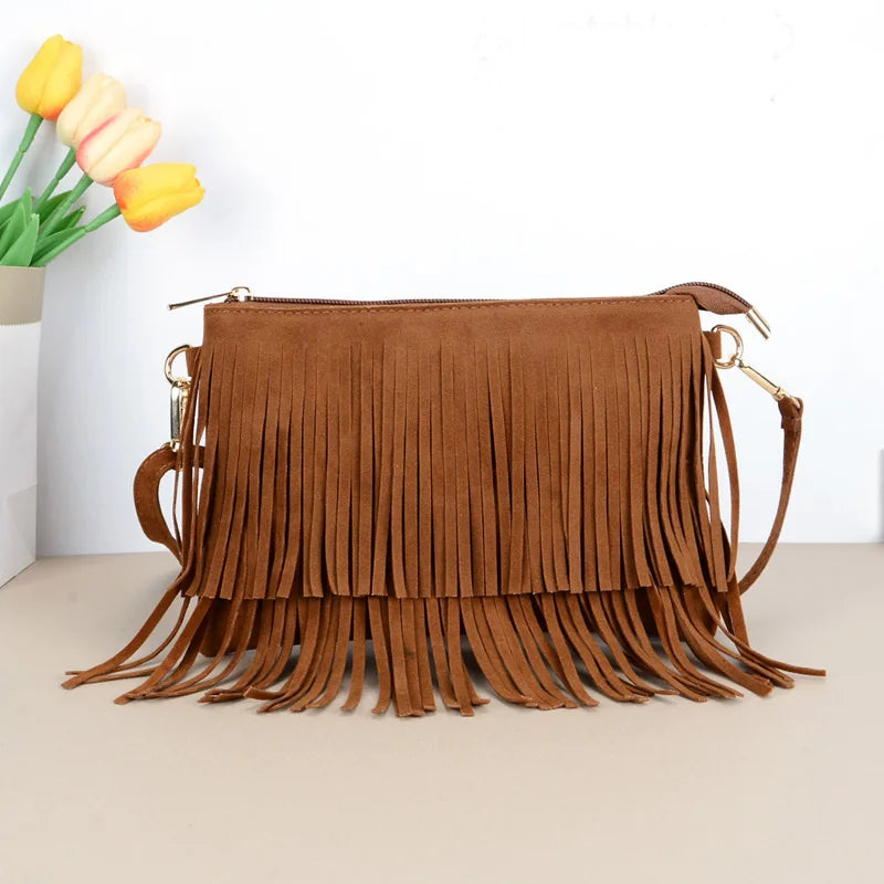Bolsa Feminina Tiracolo Camurça Beatrice