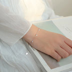Pulseira Prata Esterlina 925 Gotas de Cristal