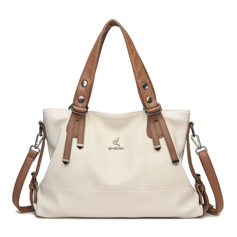 Bolsa Feminina Grande Couro Legítimo Estilo Tote Sarah