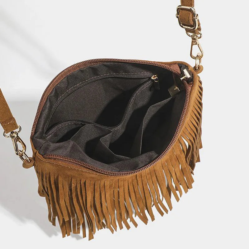 Bolsa Feminina Tiracolo Camurça Beatrice