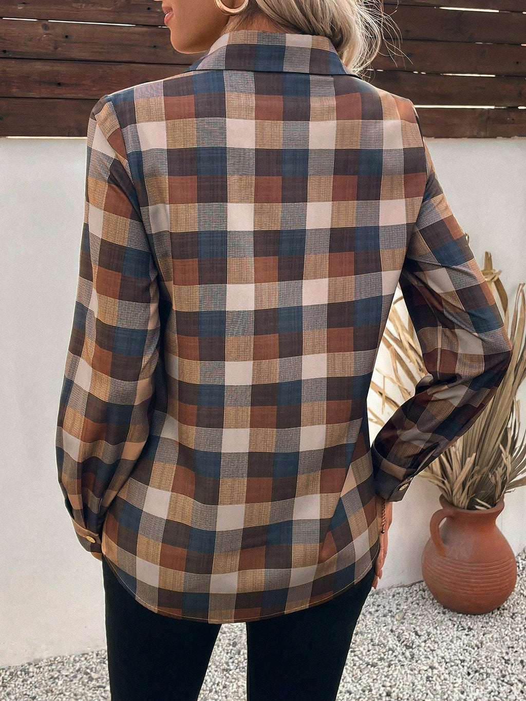 Camisa Xadrez Cores Do Outono