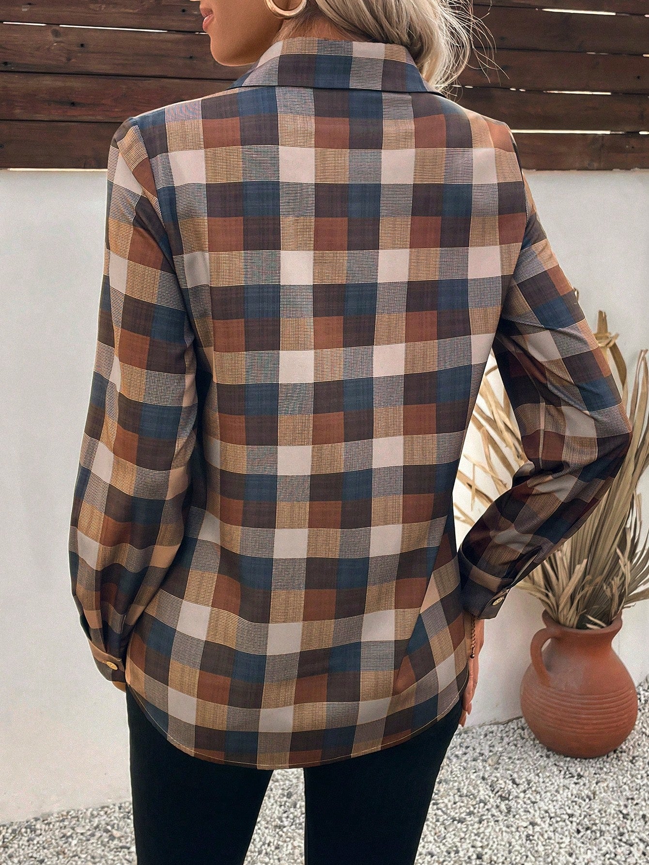 Camisa Xadrez Cores Do Outono