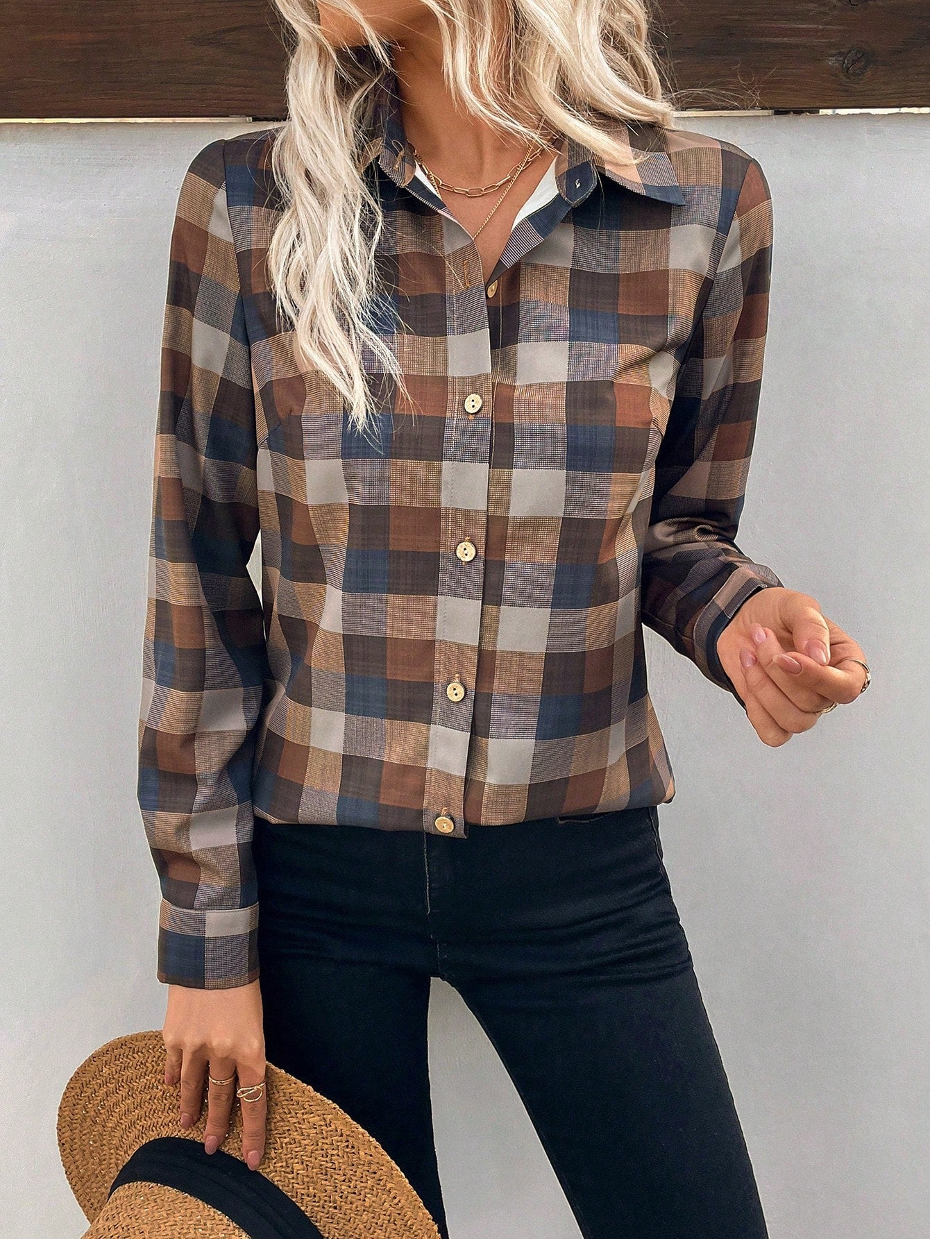 Camisa Xadrez Cores Do Outono