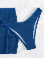 Conjunto de 3 Peças Sensual com Top e Saia Corte Alto