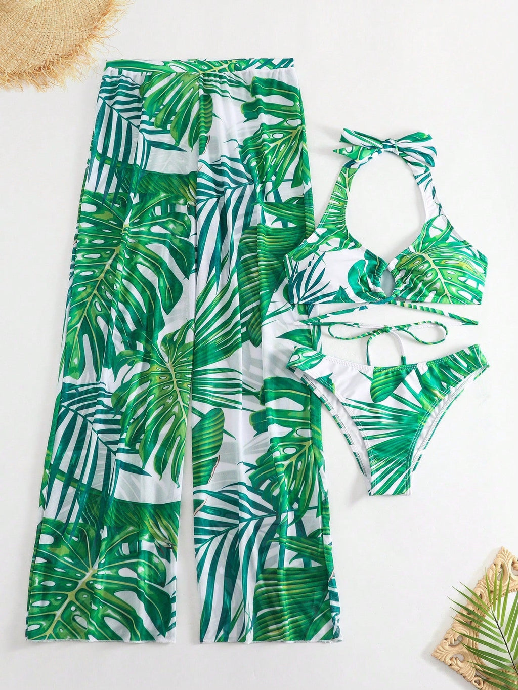 Conjunto Biquíni 3 Peças Tropical Fernanda