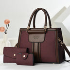 Conjunto Bolsa Feminina de Ombro + 2 Carteiras Pietra