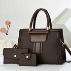 Conjunto Bolsa Feminina de Ombro + 2 Carteiras Pietra