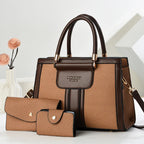 Conjunto Bolsa Feminina de Ombro + 2 Carteiras Pietra