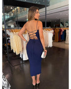 Vestido Tricô Modal Amarração Costas