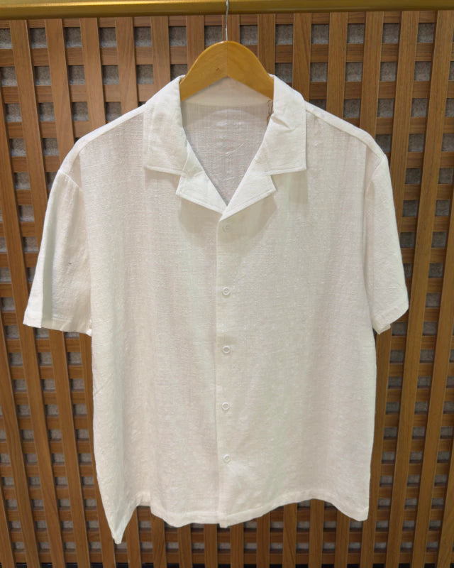 Camisa manga curta em Linho ( Padrão Zara)